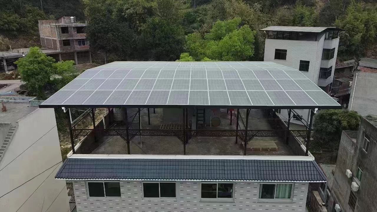 平邑15kw+10kwh自建别墅家庭光伏储能系统